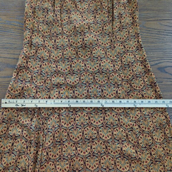 Laundry by Shelli Segal Vintage Maxi Dress Mandala print Lace up back Size 14 - Picture 14 of 16